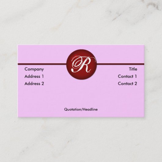 Carte de profil de point rouge (Devant)