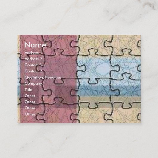 Carte de profil de puzzle Abstraite (Devant)