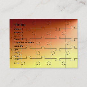 Carte de profil de puzzle de cuivre