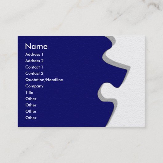 Carte de profil de Puzzle en grès bleu foncé (Devant)