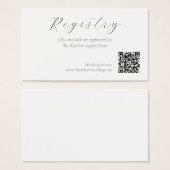 Carte de profil de registre de mariage à script mi (Devant & derrière)