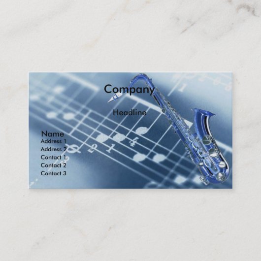 Carte de profil de saxophone (Devant)
