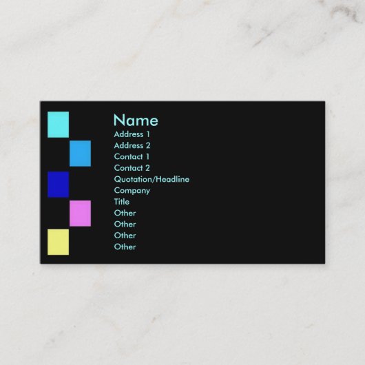 Carte de profil de Squaers de couleur (Devant)