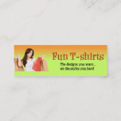 Carte de profil de T-shirts d'amusement (Dos)