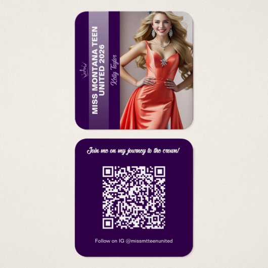Carte de profil de titulaire de titre de concours (Devant & derrière)