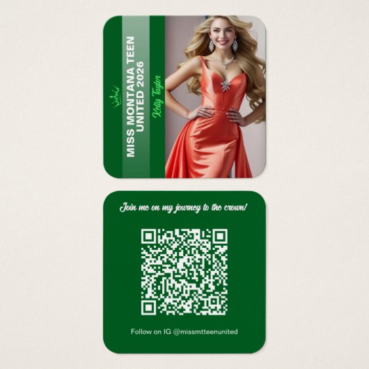 Carte de profil de titulaire de titre de concours (Devant & derrière)