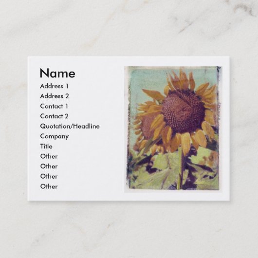 Carte de profil de tournesol (Devant)