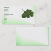 Carte de profil de trèfle de quatre feuilles (Devant / Derrière)