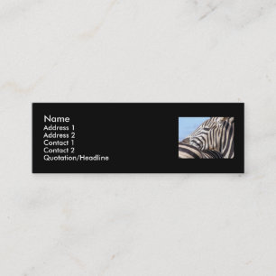 Carte de profil de zèbre