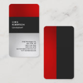 Carte de profil d'entreprise arrondie couleur gris (Devant / Derrière)