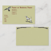 Carte de profil d'entreprise Chasse au chien et au (Devant / Derrière)