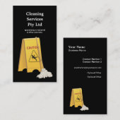 Carte de profil d'entreprise du service de nettoya (Devant / Derrière)