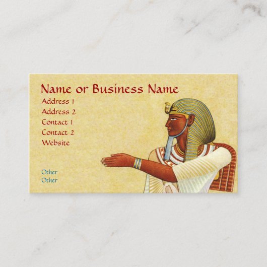 Carte de profil d'entreprise égyptienne Pharaoh An (Devant)