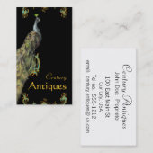 Carte de profil d'entreprise Peacock et Scrolls (Devant / Derrière)