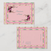 Carte de profil d'entreprise Vintage Floral Art (Devant / Derrière)