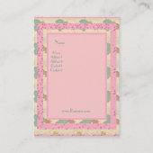 Carte de profil d'entreprise Vintage Floral Art (Dos)