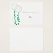 Carte de profil des ballons d'aquarelle mariage (Devant & derrière)