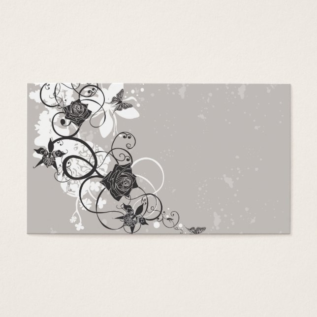 Carte de profil des fleurs noires (Devant)