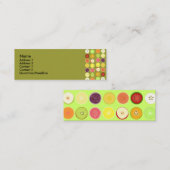 Carte de profil des fruits rétro (Devant / Derrière)