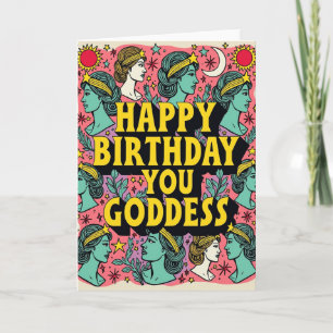Carte de profil d'étoile de déesse d'anniversaire