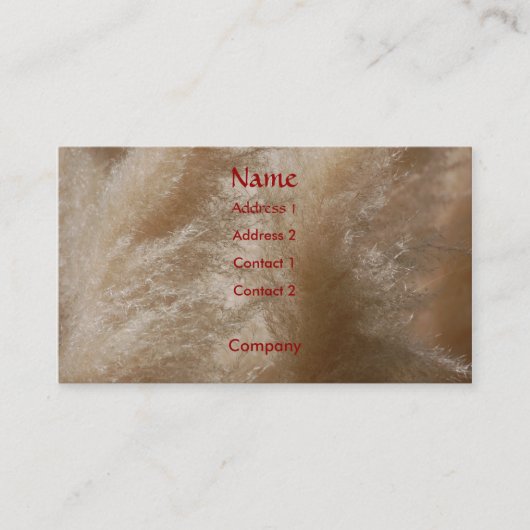 Carte de profil d'herbe sauvage (Devant)