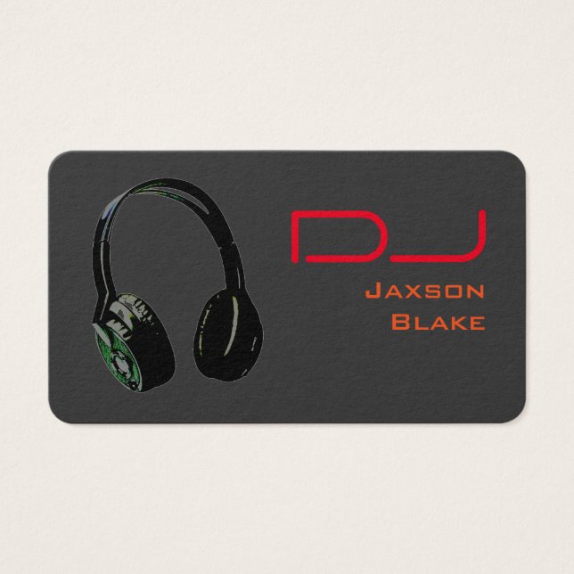 Carte de profil DJ Stylish Red Orange Grey (Devant)