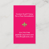 Carte de profil d'organisateur de fleur de lis de (Dos)