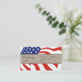 Carte de profil - drapeau décoratif des Etats-Unis (Debout devant)