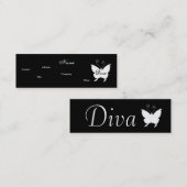 Carte de profil du papillon I de diva - (Devant / Derrière)