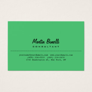 Carte de profil Emerald Green Plain Euro