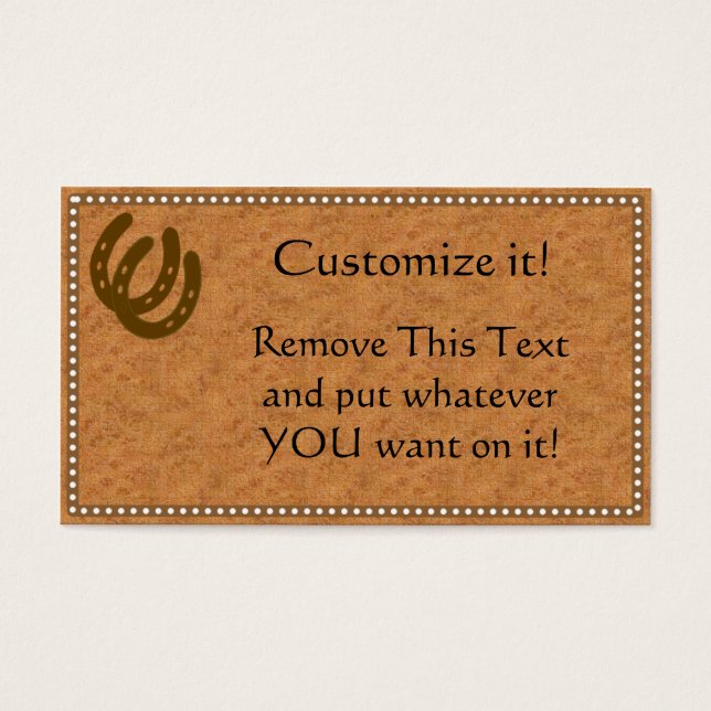 Carte de profil en cuir de marque (Devant)