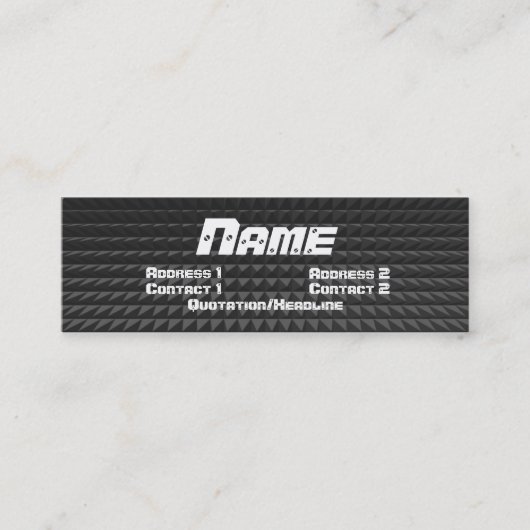 Carte de profil en métal (Devant)