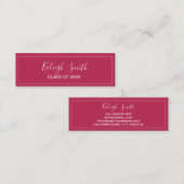 Carte de profil encart diplôme Rouge Rubis (Devant / Derrière)