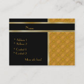 Carte de profil Entreprise Noir Or Embossé 2 (Dos)