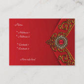Carte de profil Entreprise Rouge Velvet Bijoux Or (Dos)