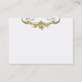 Carte de profil et d'affaires Peacock & Filigree (Dos)