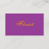 Carte de profil "fleuriste" (Dos)