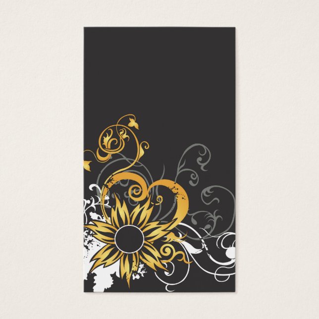 Carte de profil fleurs Abstraites (Devant)