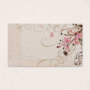 Carte de profil fleurs vintages