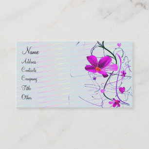 Carte de profil floral