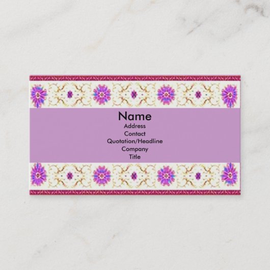 Carte de profil Floral Deco (Devant)