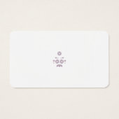 Carte de profil floral minimaliste | Luxe doux (Dos)