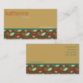 carte de profil Flower Tulips rétro fatfatit (Devant / Derrière)