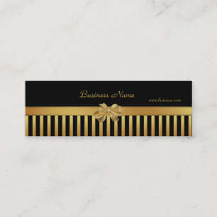 Carte de profil Gold Black Stripe Gold Bow