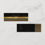 Carte de profil Gold Black Stripe Gold Bow (Devant / Derrière)