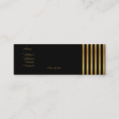 Carte de profil Gold Black Stripe Gold Bow (Dos)