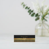 Carte de profil Gold Black Stripe Gold Bow (Debout devant)