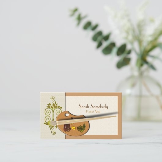 Carte de profil graphique Palette Artistes (Debout devant)