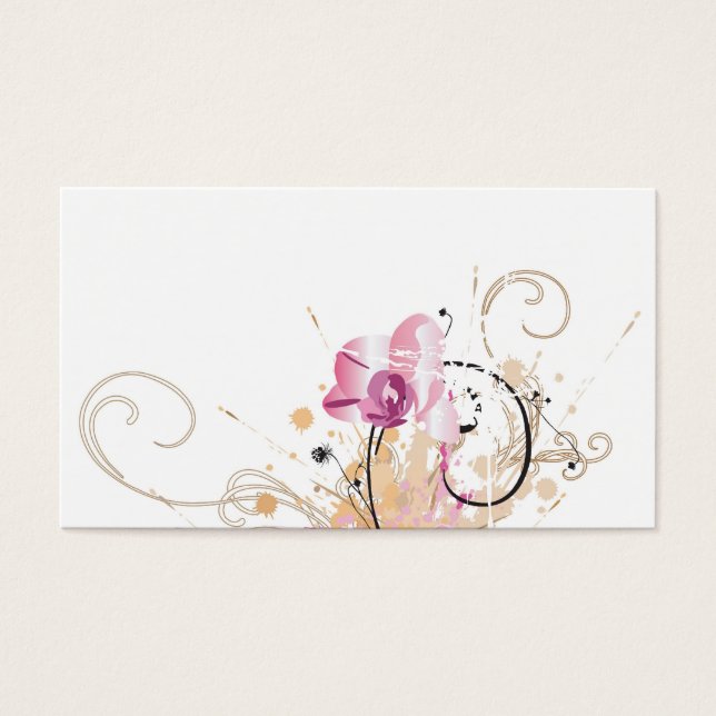 Carte de profil Grungy orchidées (Devant)