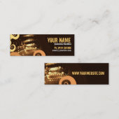 Carte de profil GUITAR "GrungeOrangey" (Devant / Derrière)